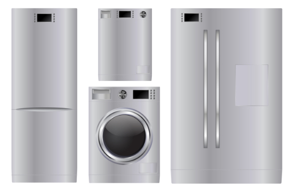 冷蔵庫、ドラム式洗濯機などの白物家電