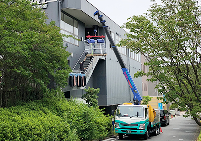 重量物のクレーン作業